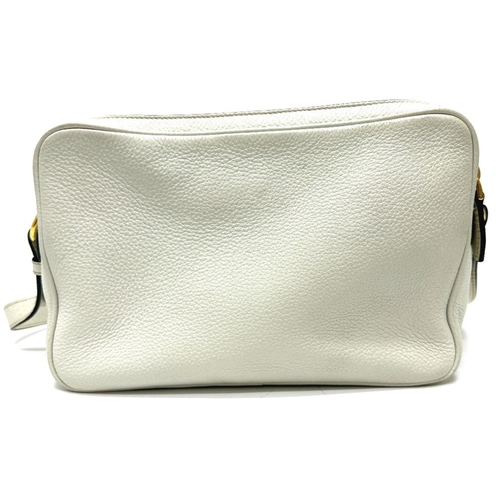 PRADA White Leather Pochette Shoulder Bag - Picture 2 of 14